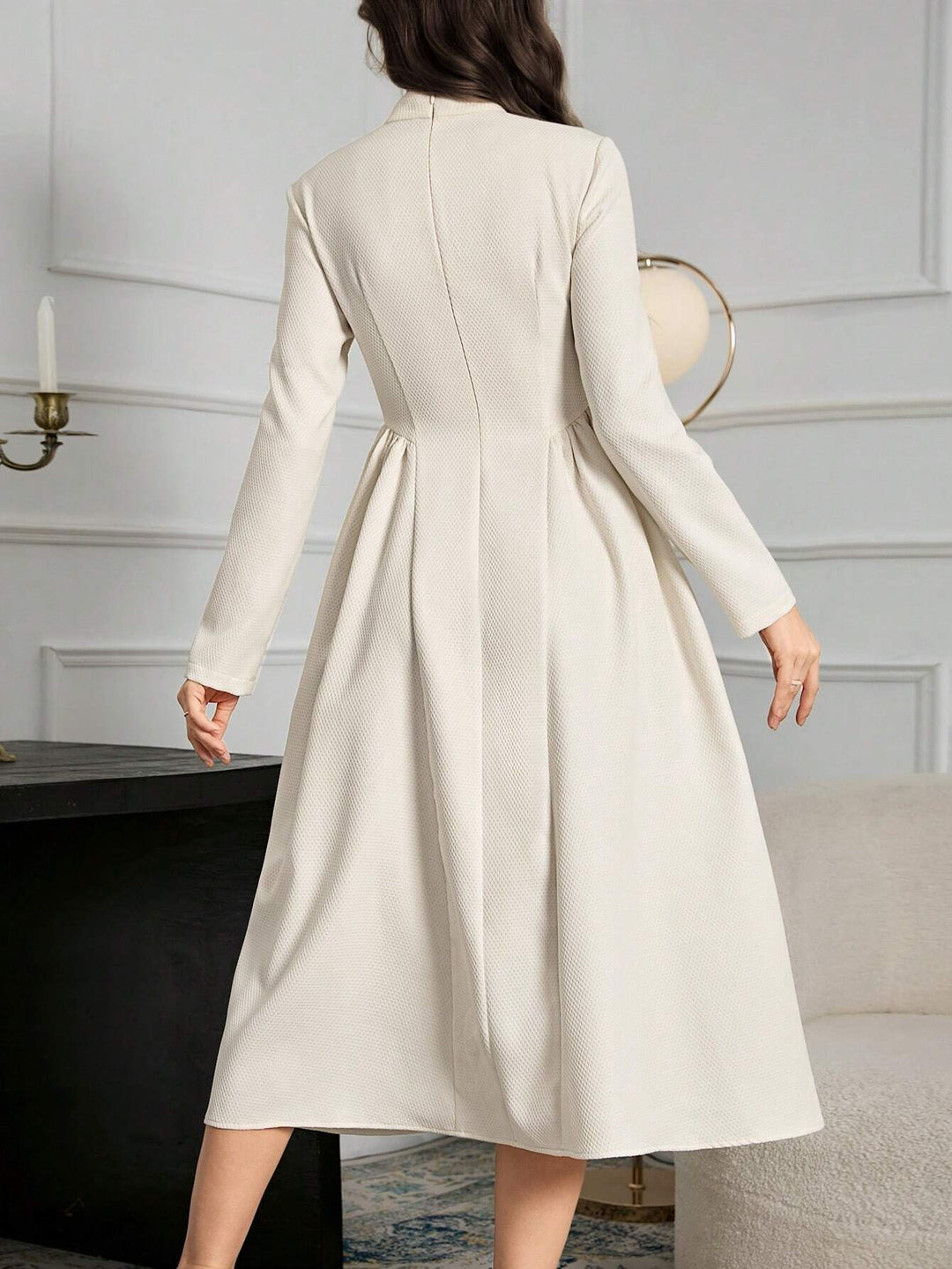 Rochie midi Shein, crem
