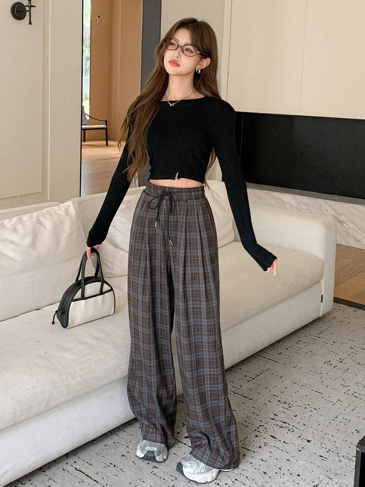 Pantaloni SHEIN, maro