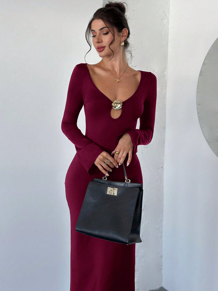 Rochie maxi SHEIN, vișiniu