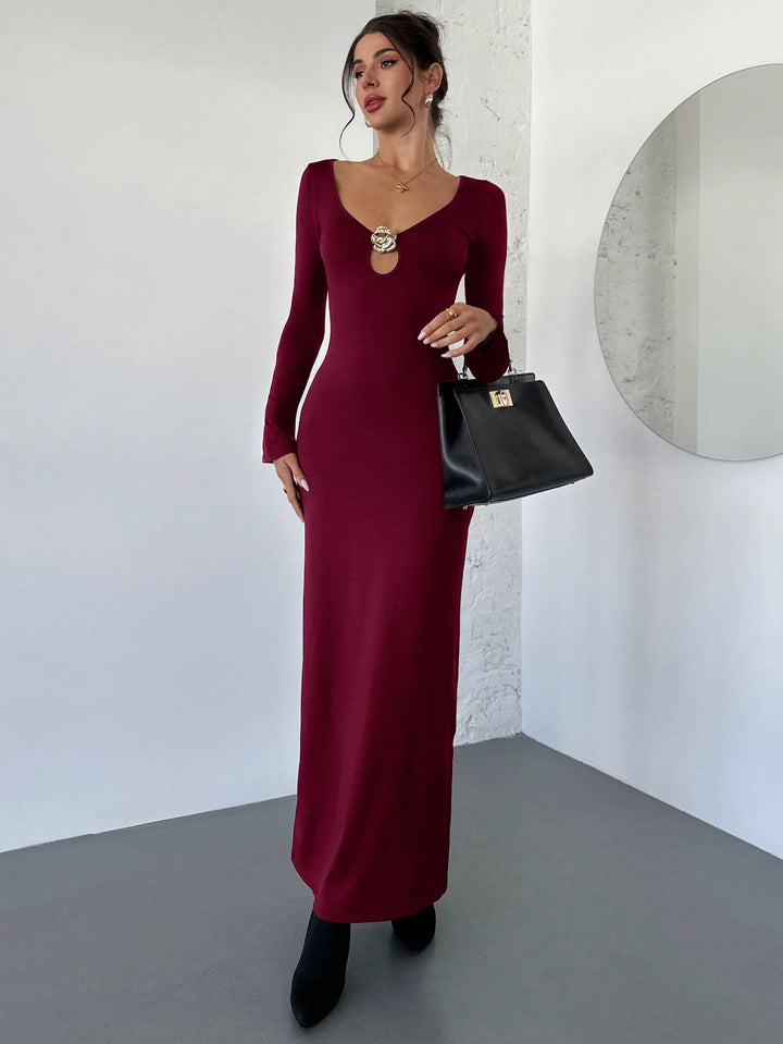Rochie maxi SHEIN, vișiniu