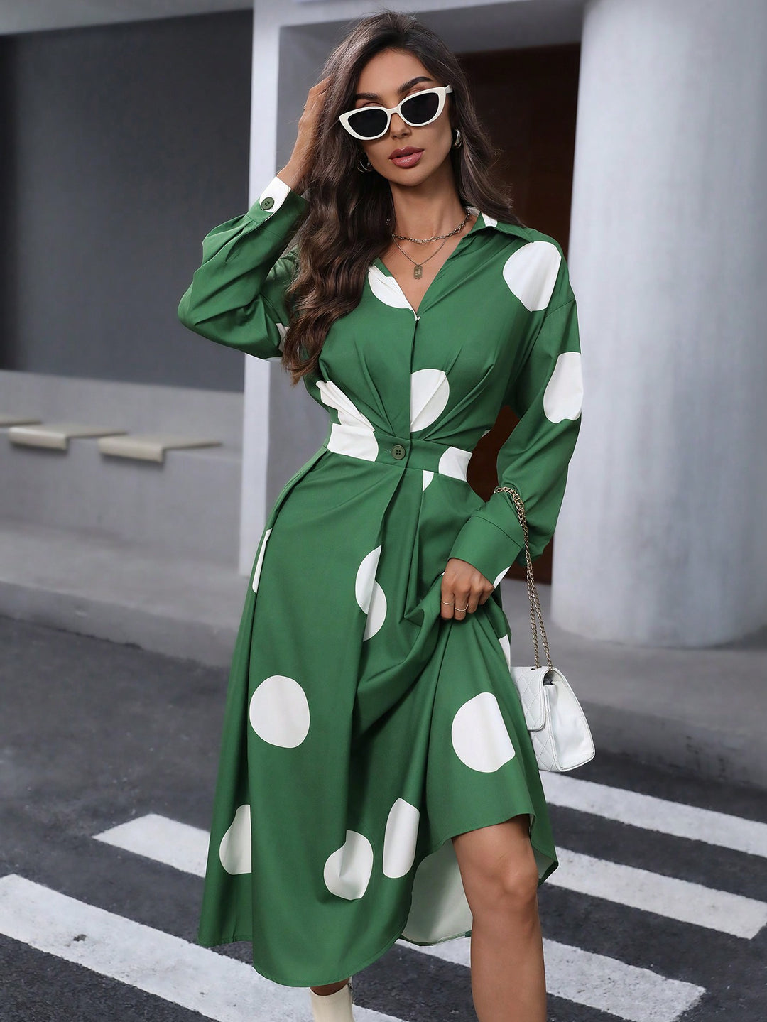 Rochie midi SHEIN, verde