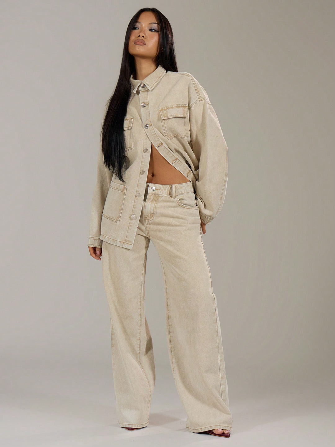 Jeans SHEIN, kaki