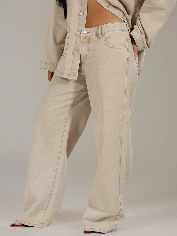 Jeans SHEIN, kaki