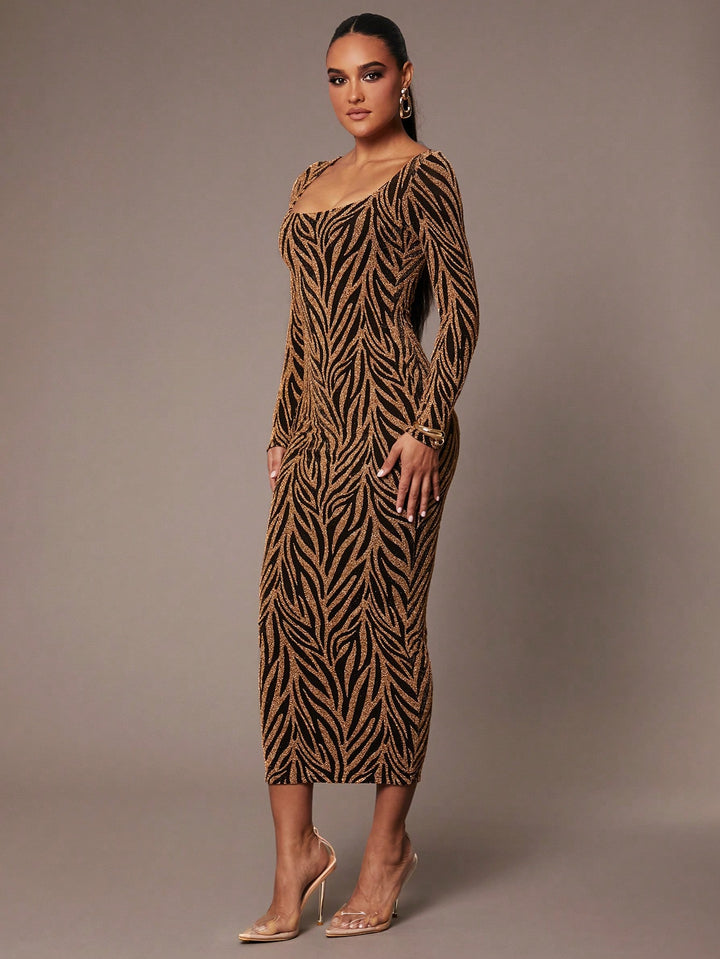 Rochie maxi SHEIN, auriu