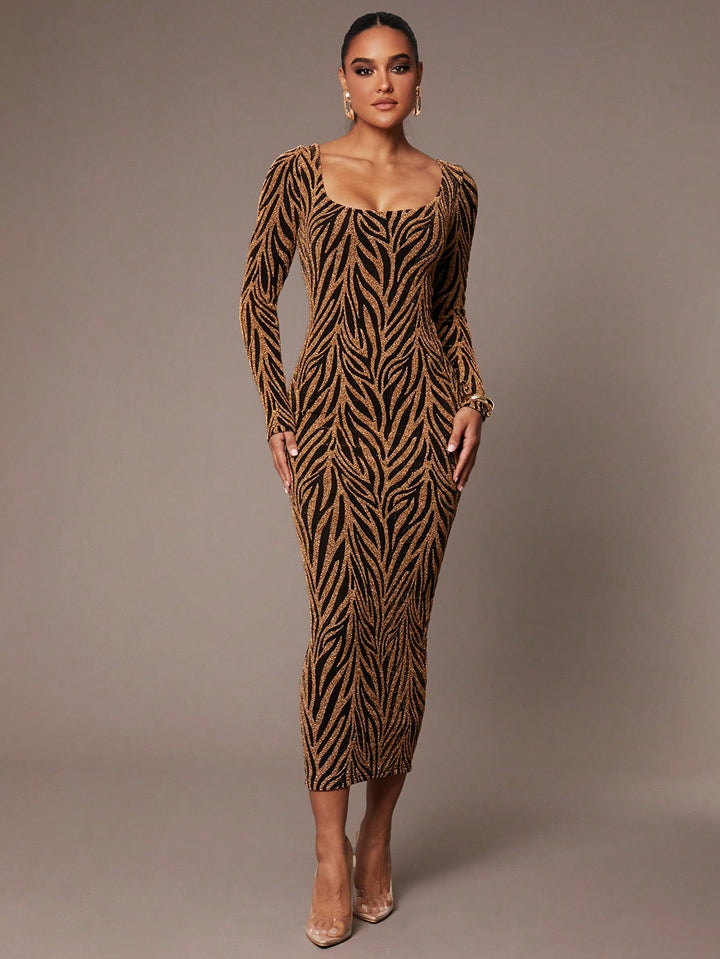Rochie maxi SHEIN, auriu