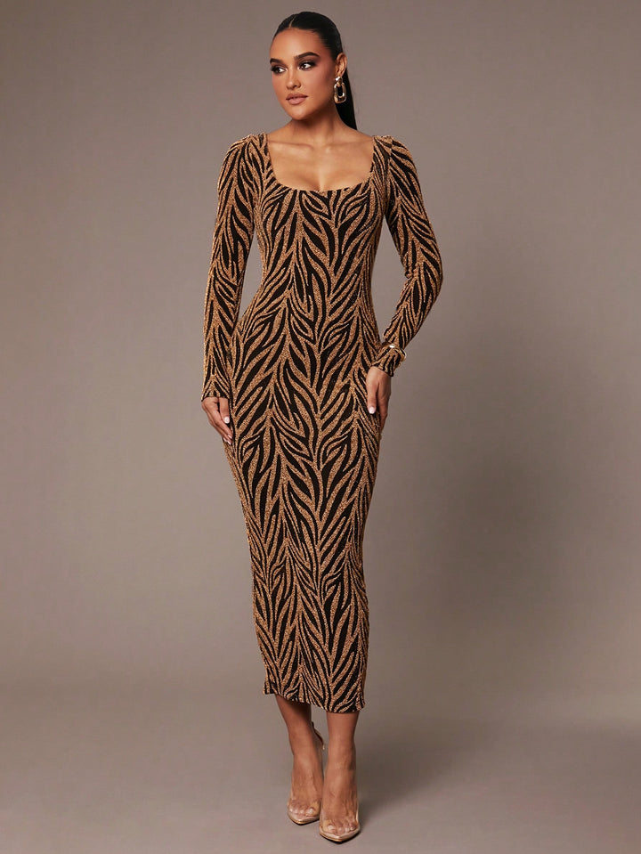 Rochie maxi SHEIN, auriu