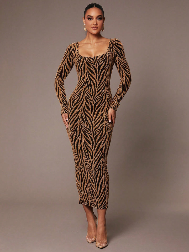 Rochie maxi SHEIN, auriu