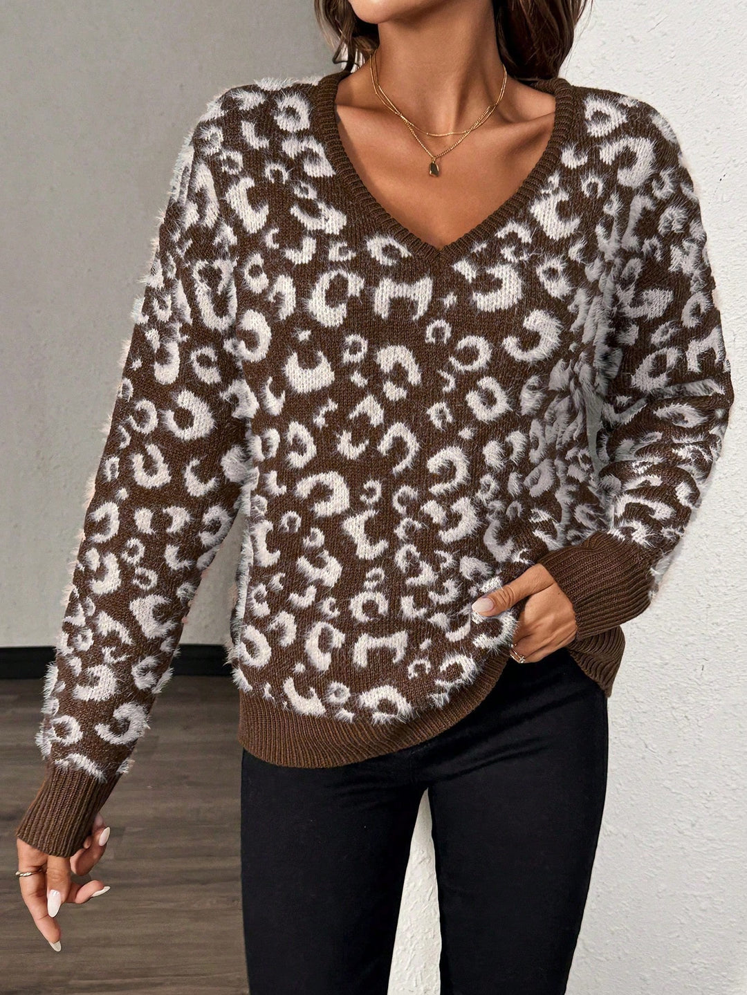 Pulover SHEIN, maro