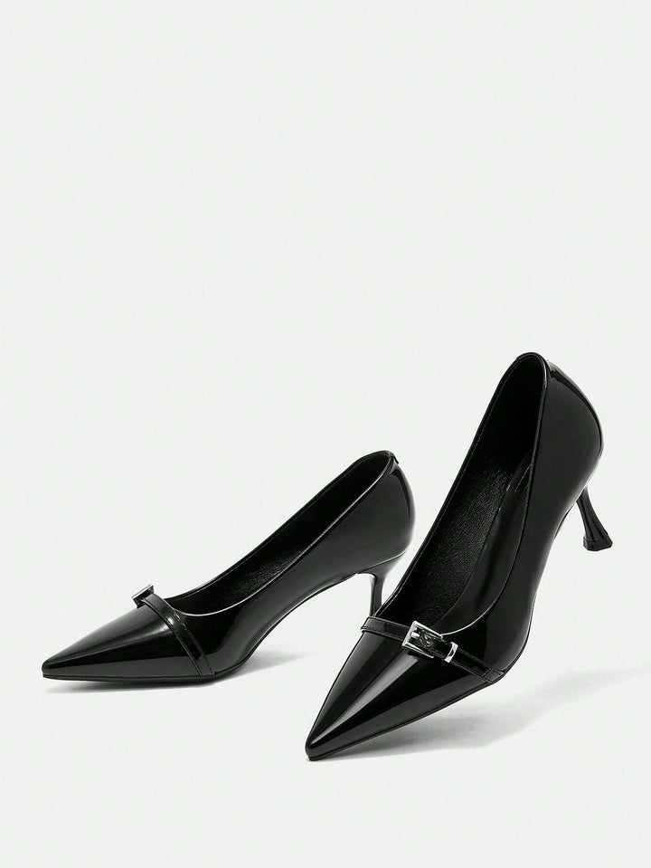 Pantofi cu toc SHEIN, negru