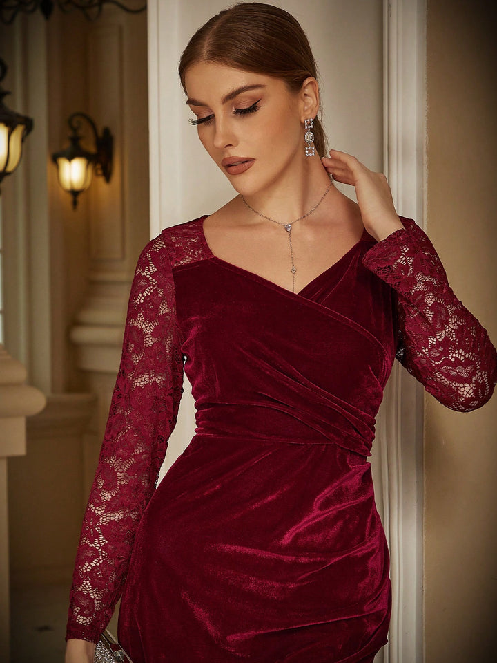 Rochie midi SHEIN, vișiniu