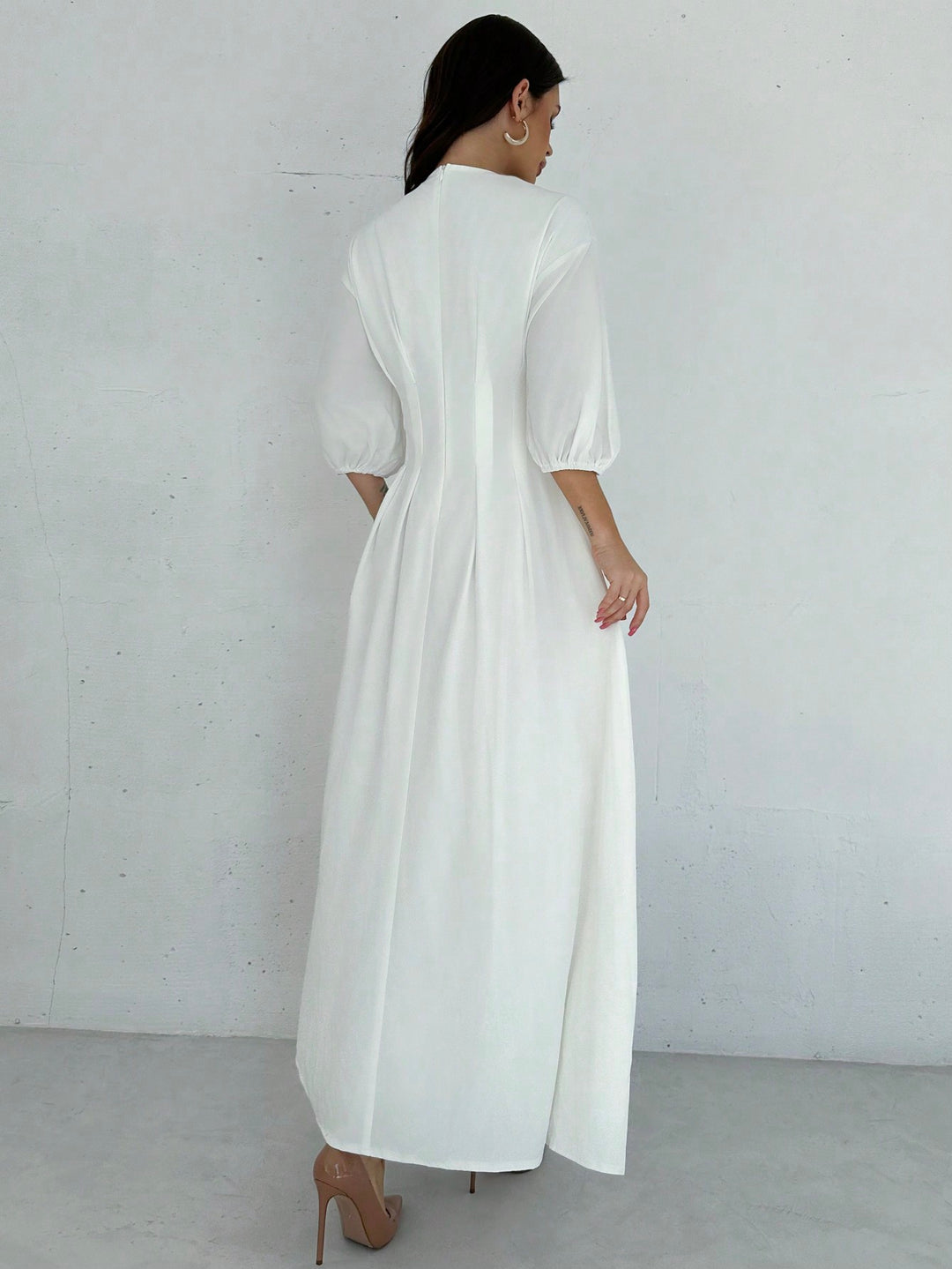 Rochie maxi SHEIN, alb