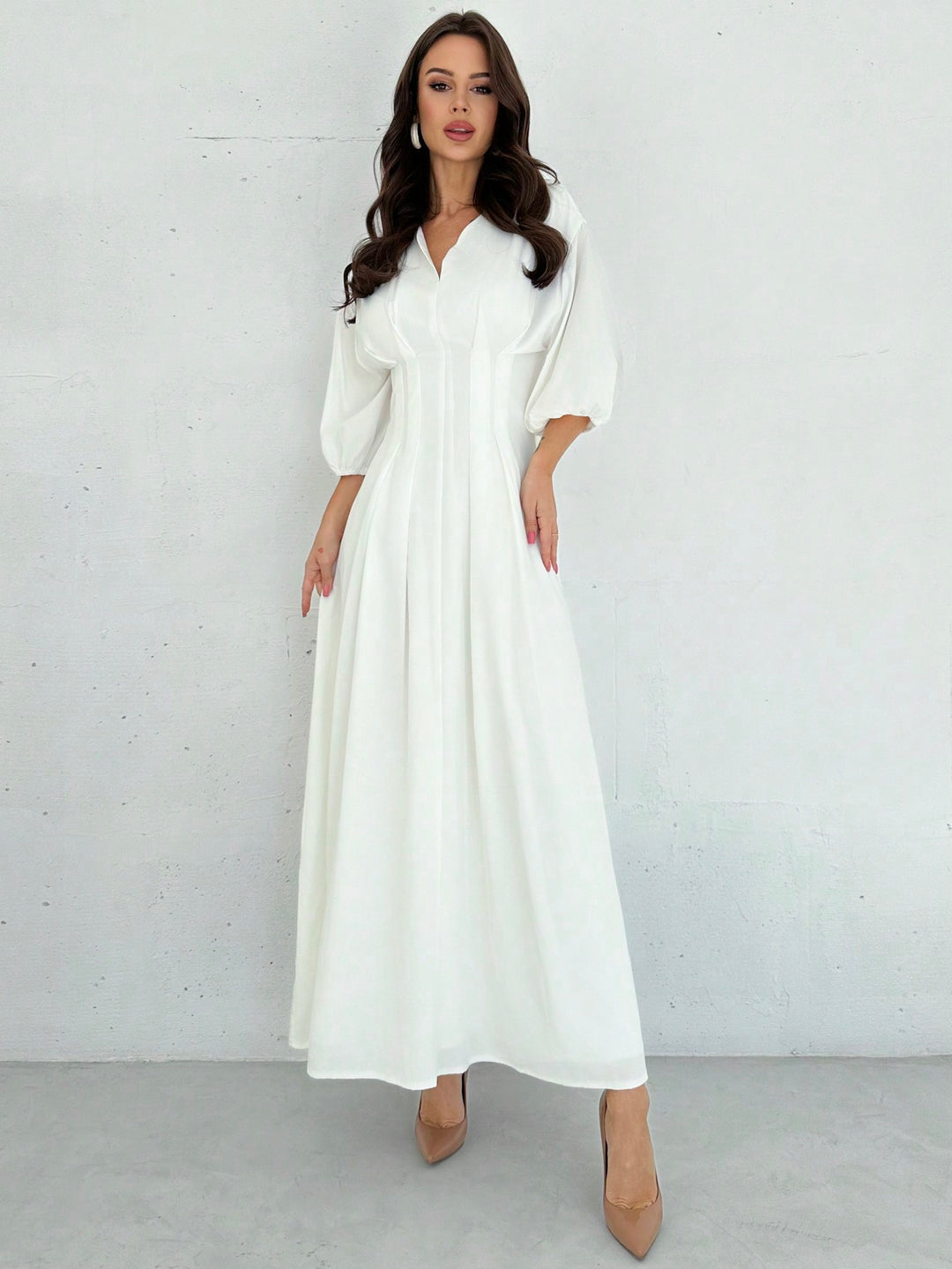Rochie maxi SHEIN, alb
