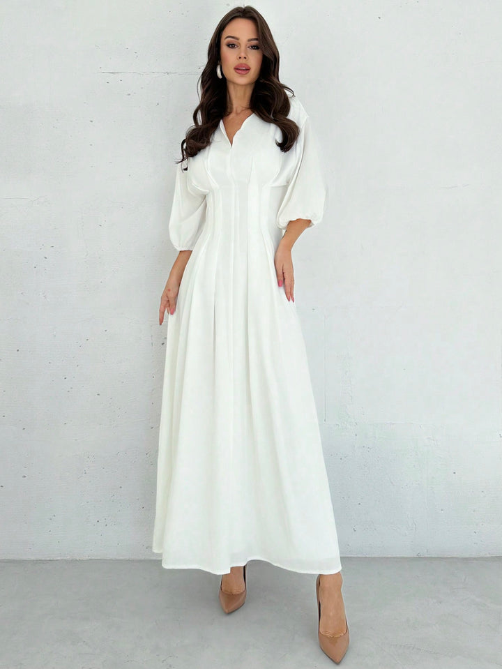 Rochie maxi SHEIN, alb