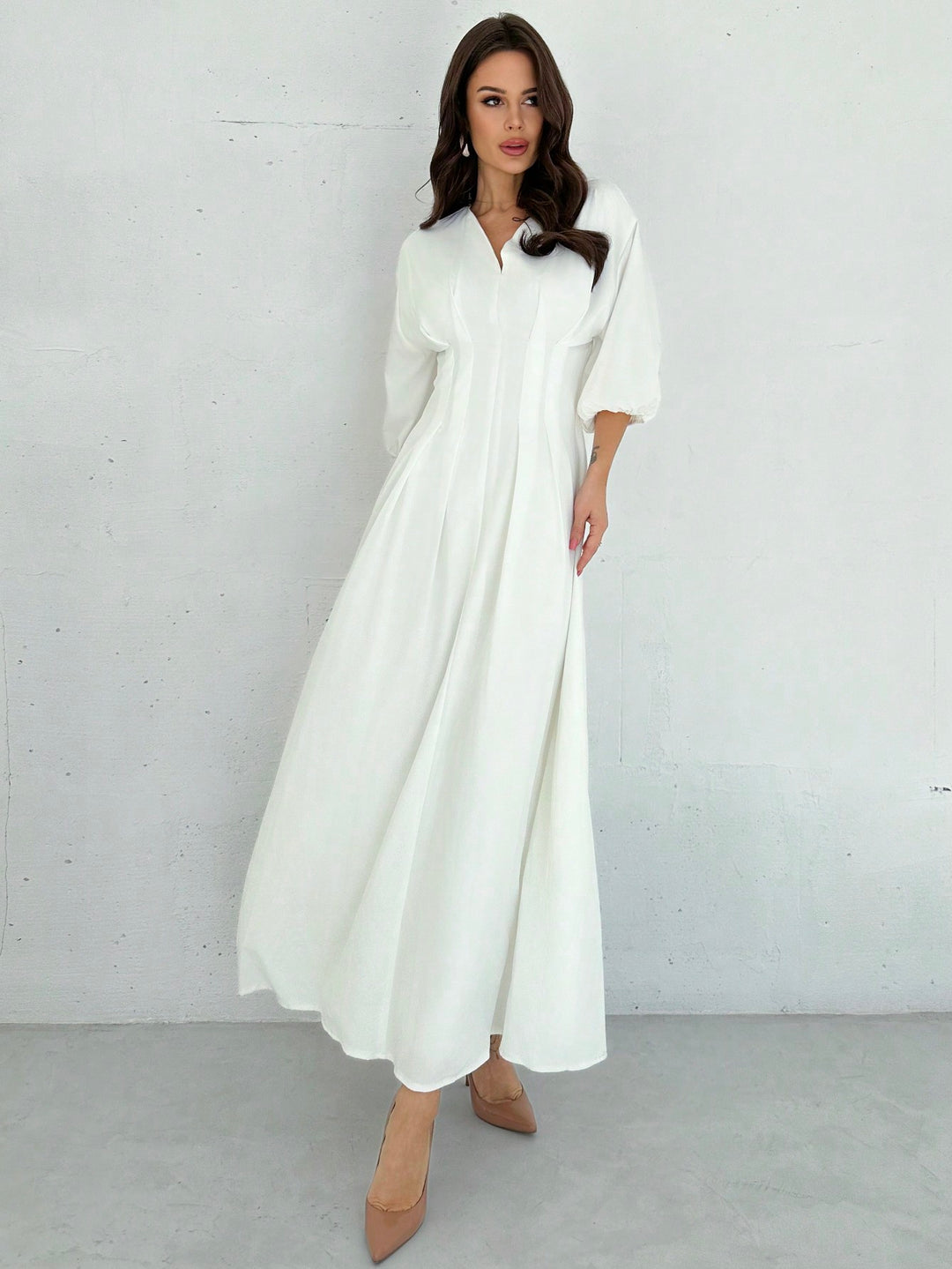 Rochie maxi SHEIN, alb