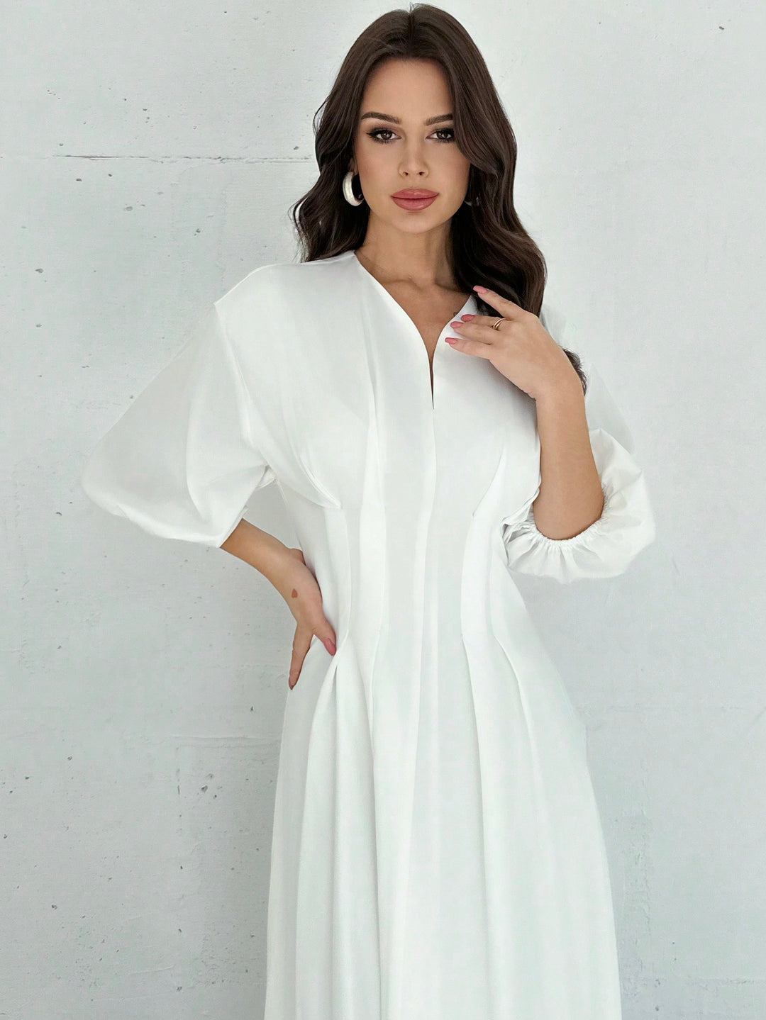 Rochie maxi SHEIN, alb