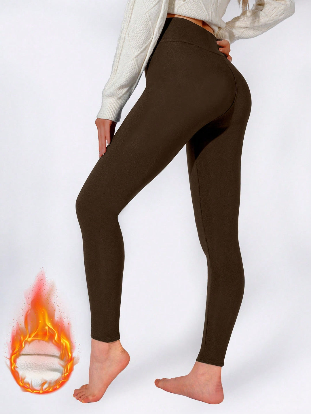 Pantaloni SHEIN, maro
