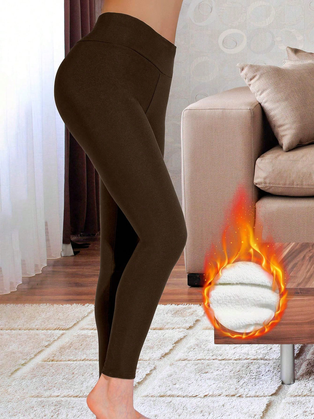 Pantaloni SHEIN, maro
