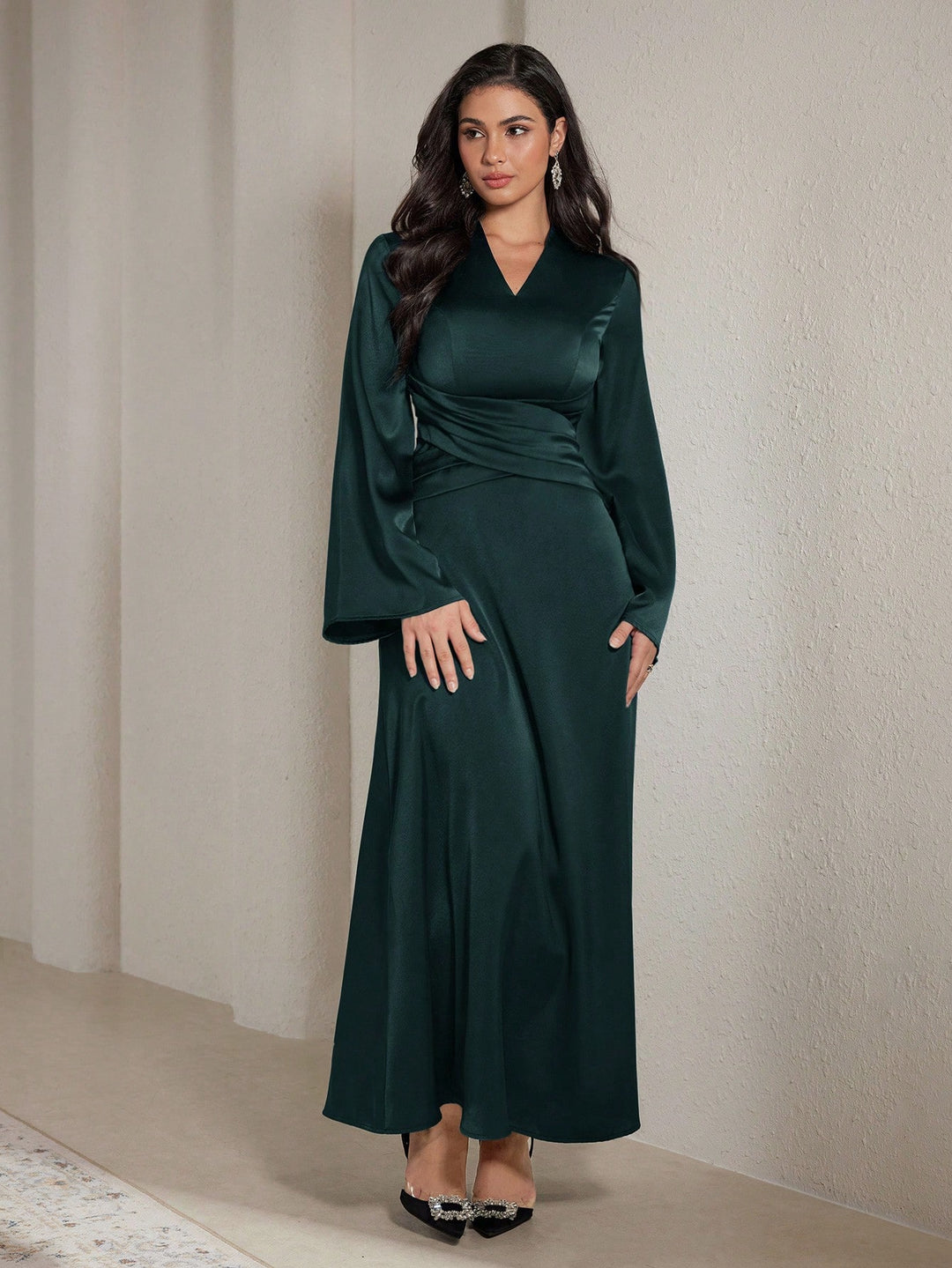 Rochie maxi SHEIN, verde