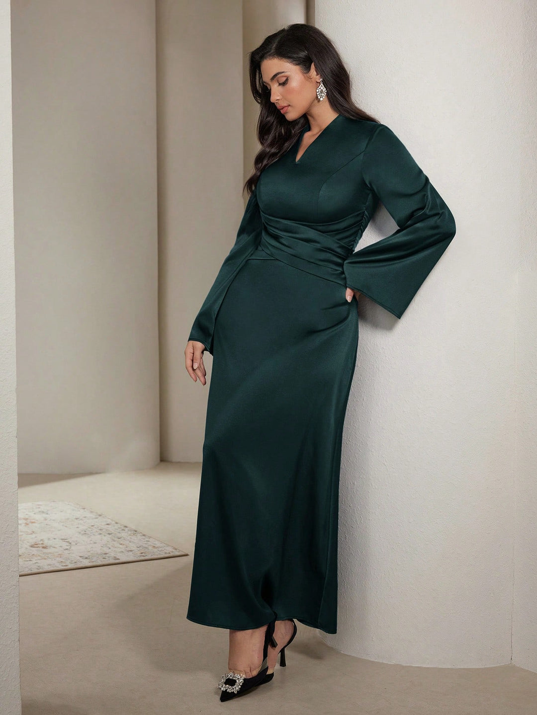 Rochie maxi SHEIN, verde