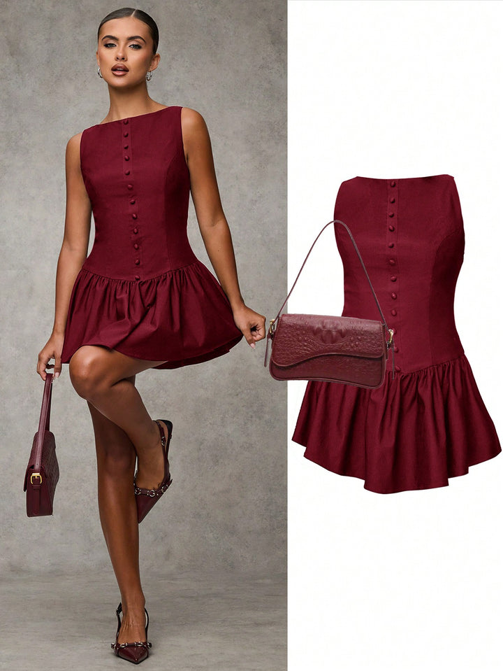 Rochie mini SHEIN, vișiniu