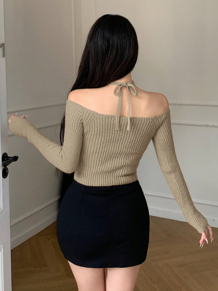 Pulóver SHEIN, khaki