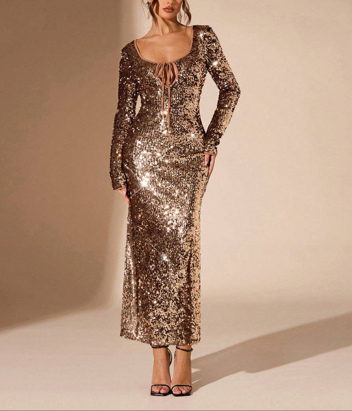 Rochie de ocazie SHEIN, bronz