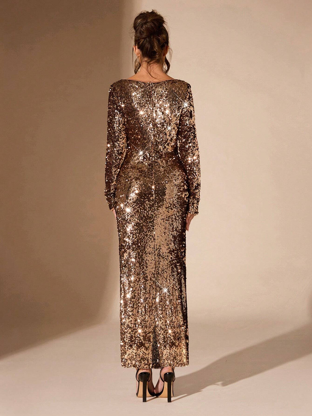 Rochie de ocazie SHEIN, bronz