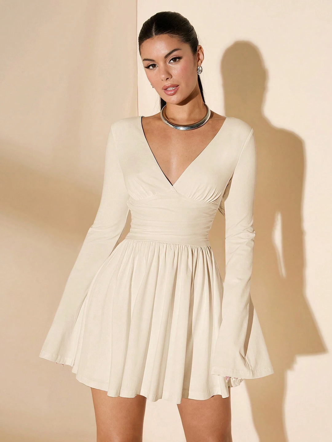 Rochie mini SHEIN, bej