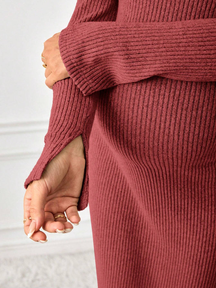 Rochie midi SHEIN, cărămiziu
