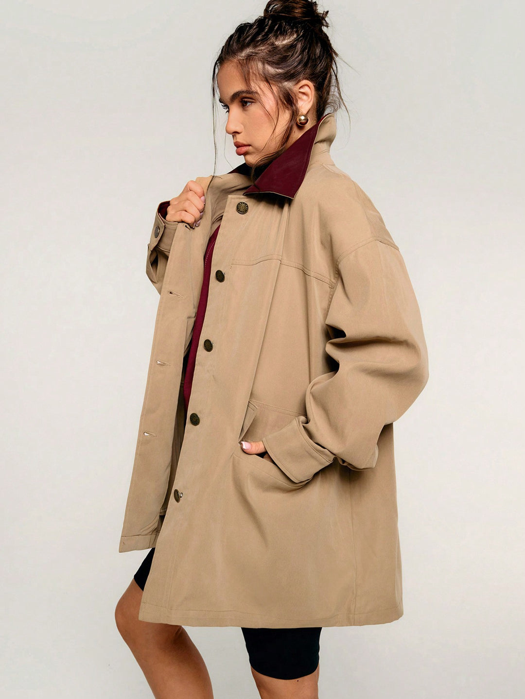 Trench SHEIN, maro