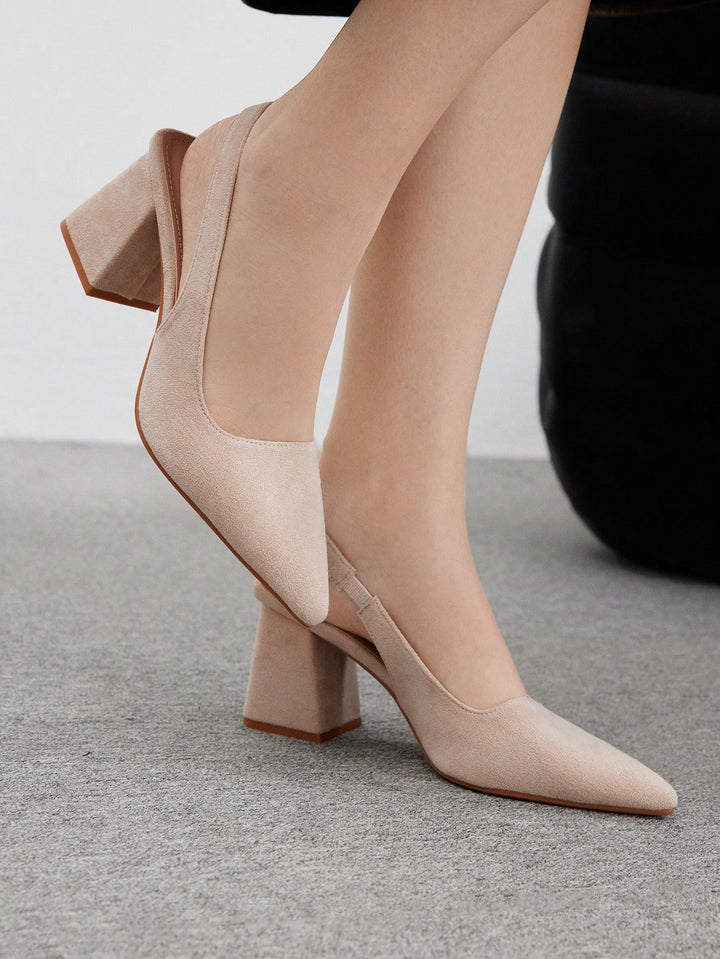 Pantofi cu toc SHEIN, bej