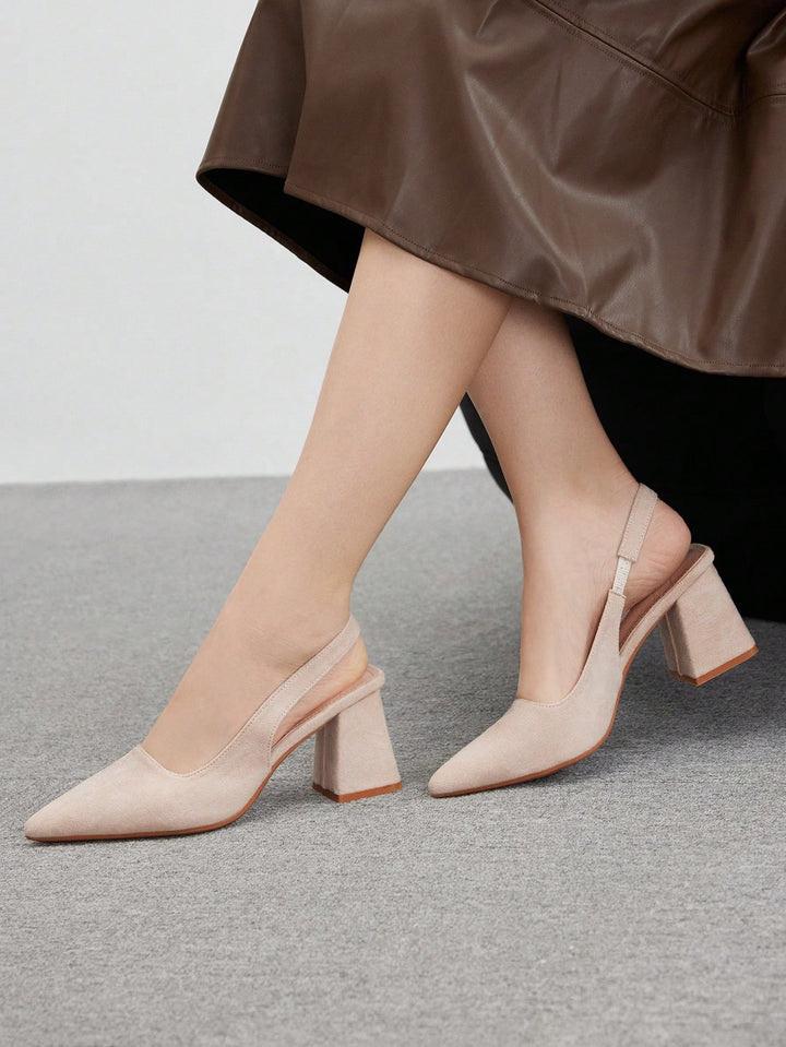 Pantofi cu toc SHEIN, bej
