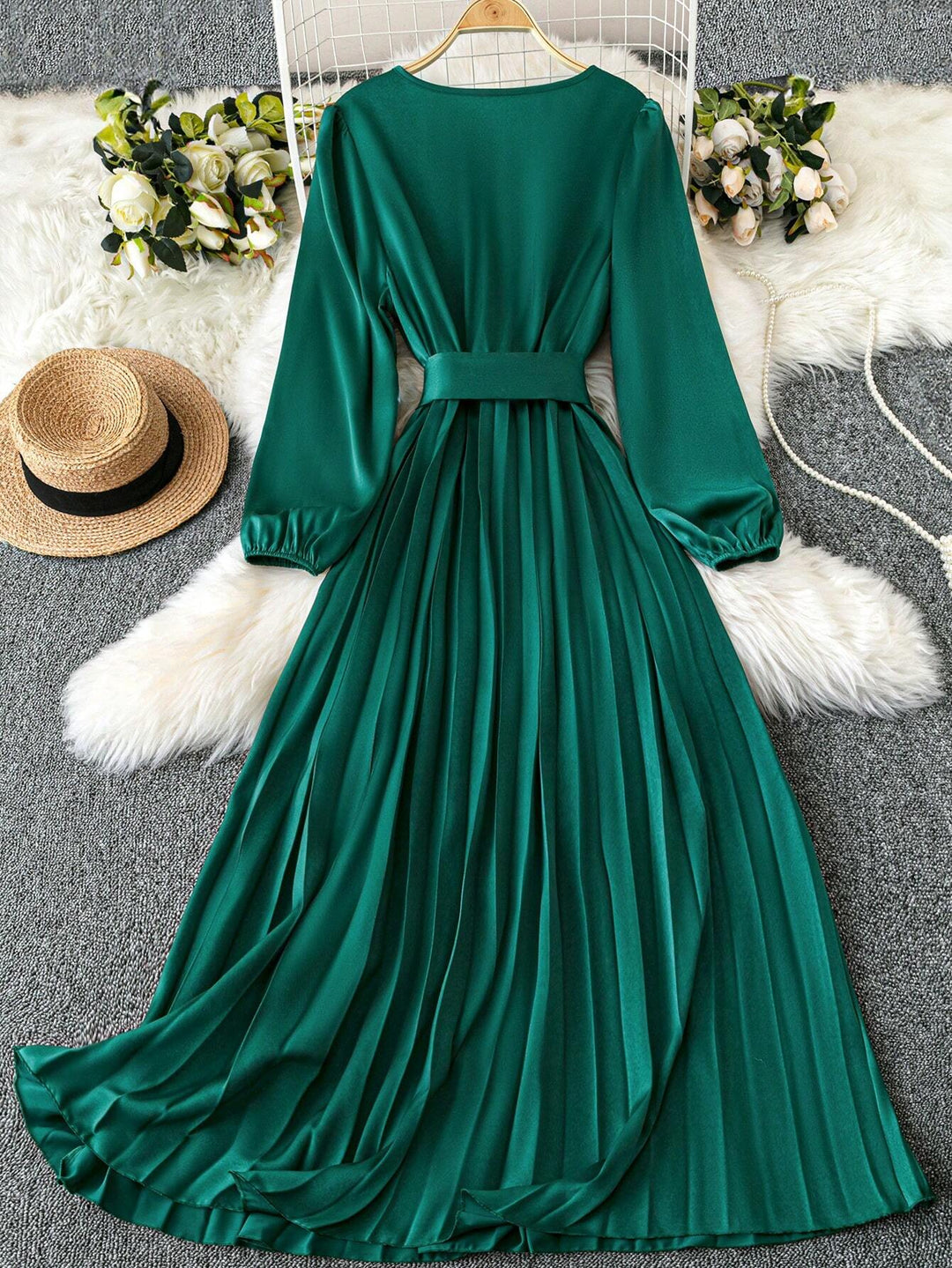 Rochie maxi Shein Curve+, verde
