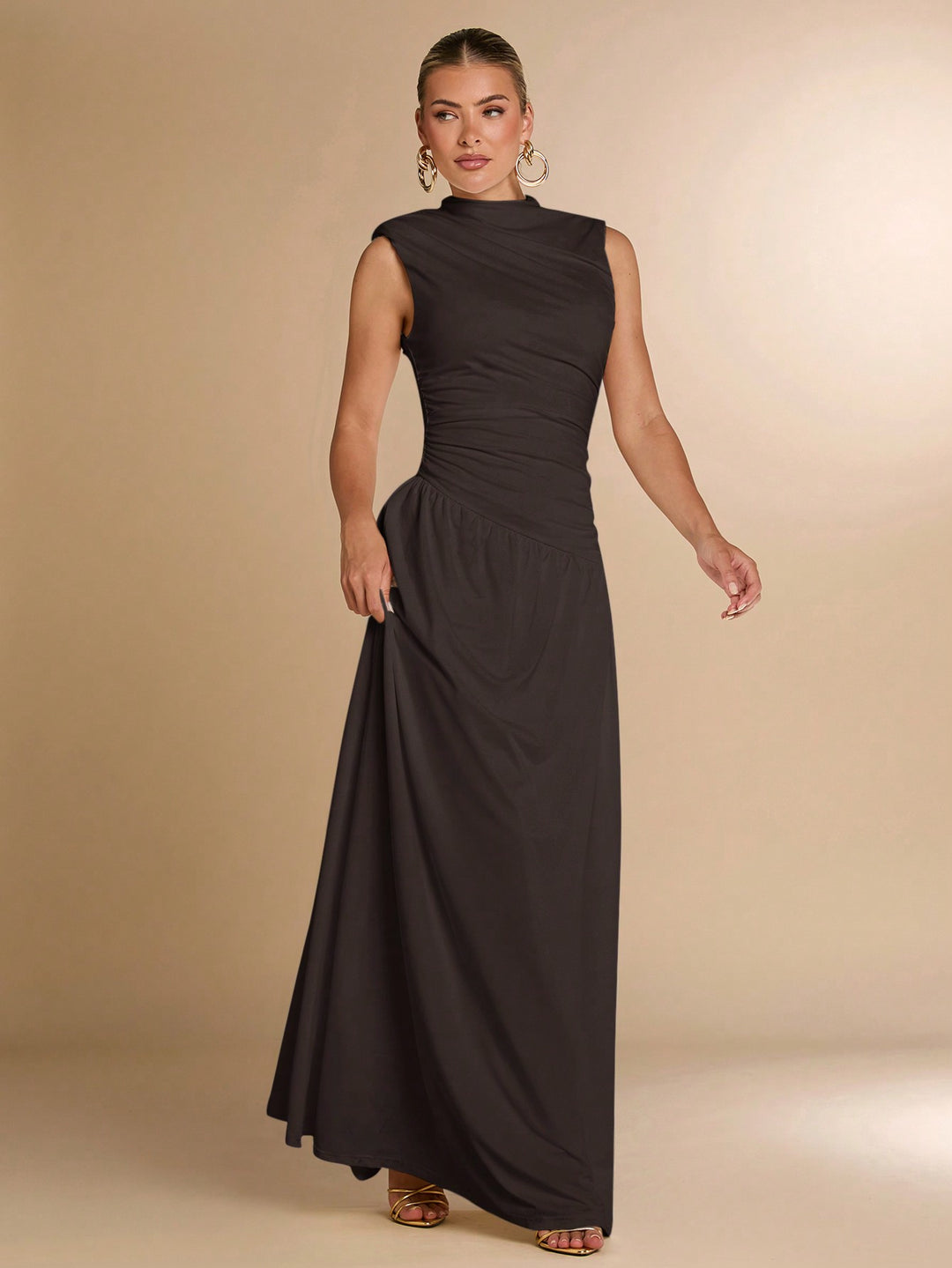 Rochie maxi SHEIN, maro