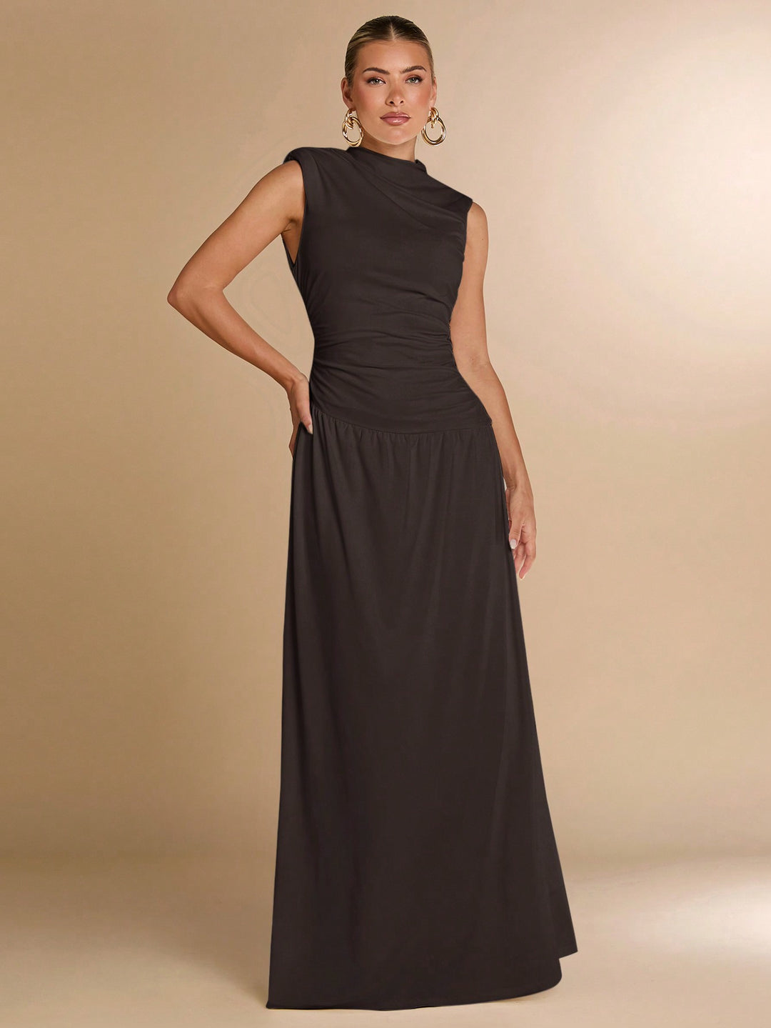 Rochie maxi SHEIN, maro