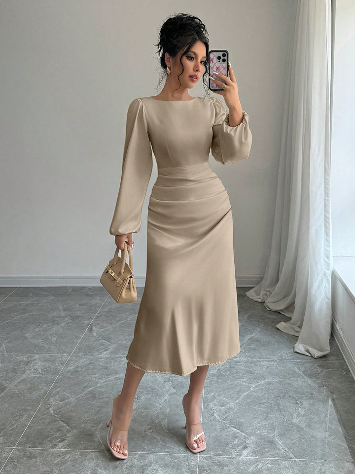 Rochie midi SHEIN, bej