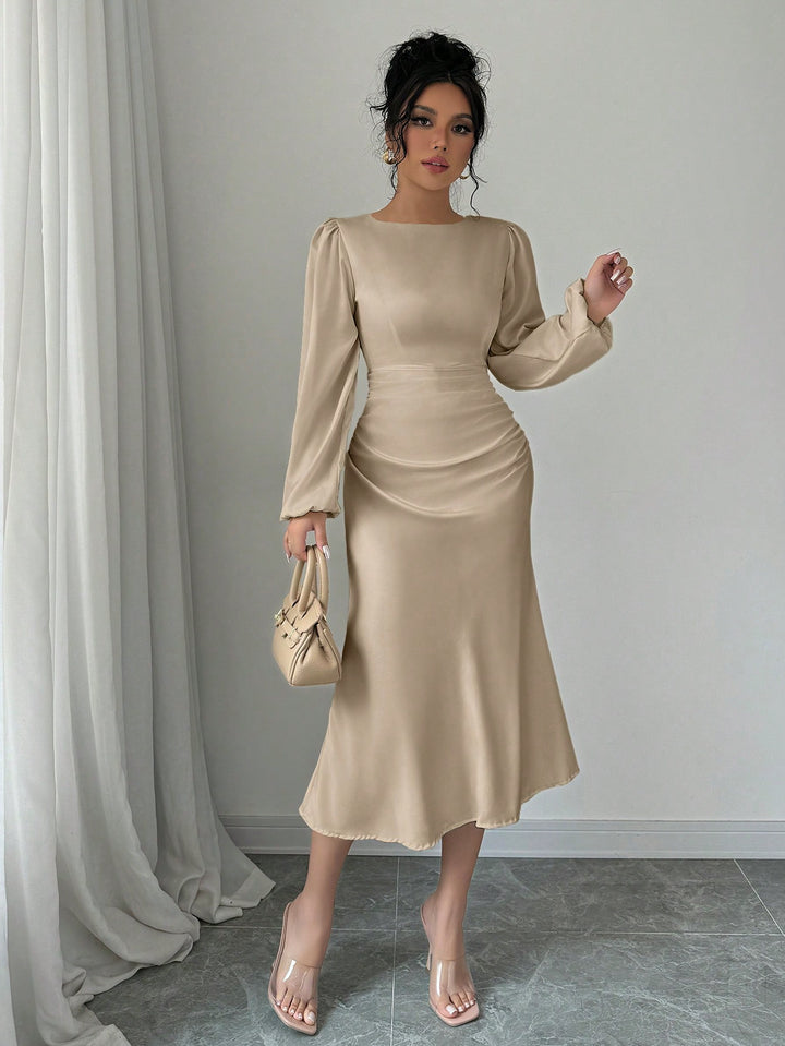 Rochie midi SHEIN, bej