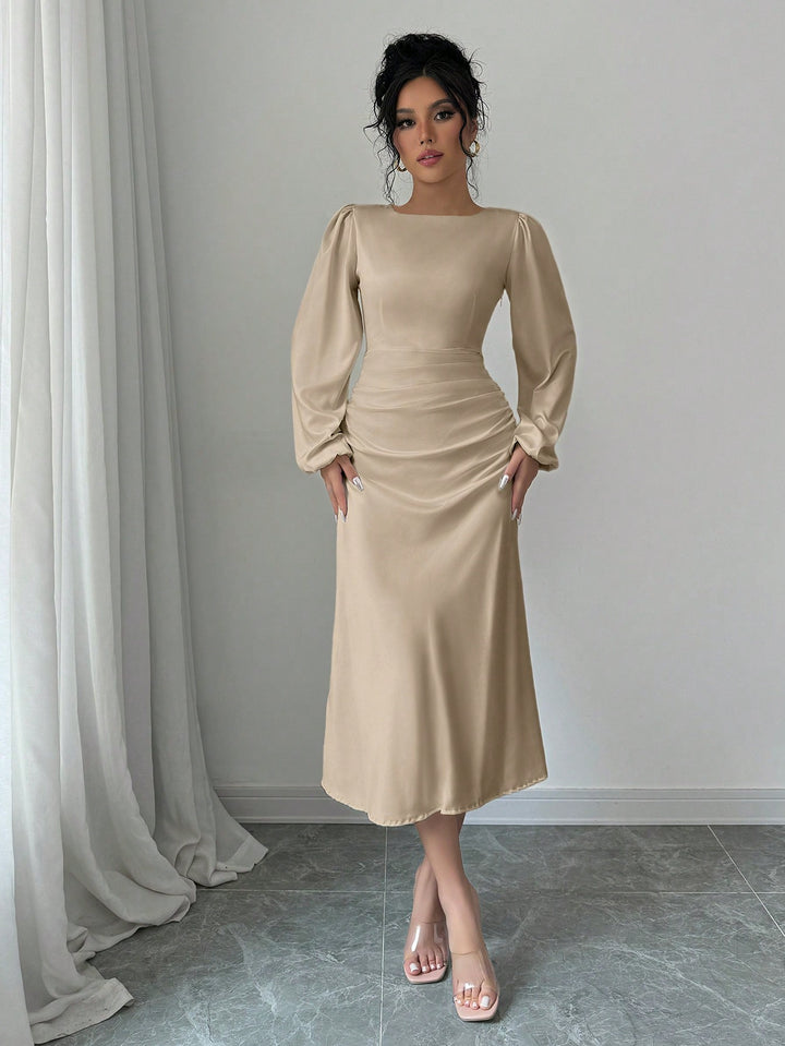 Rochie midi SHEIN, bej
