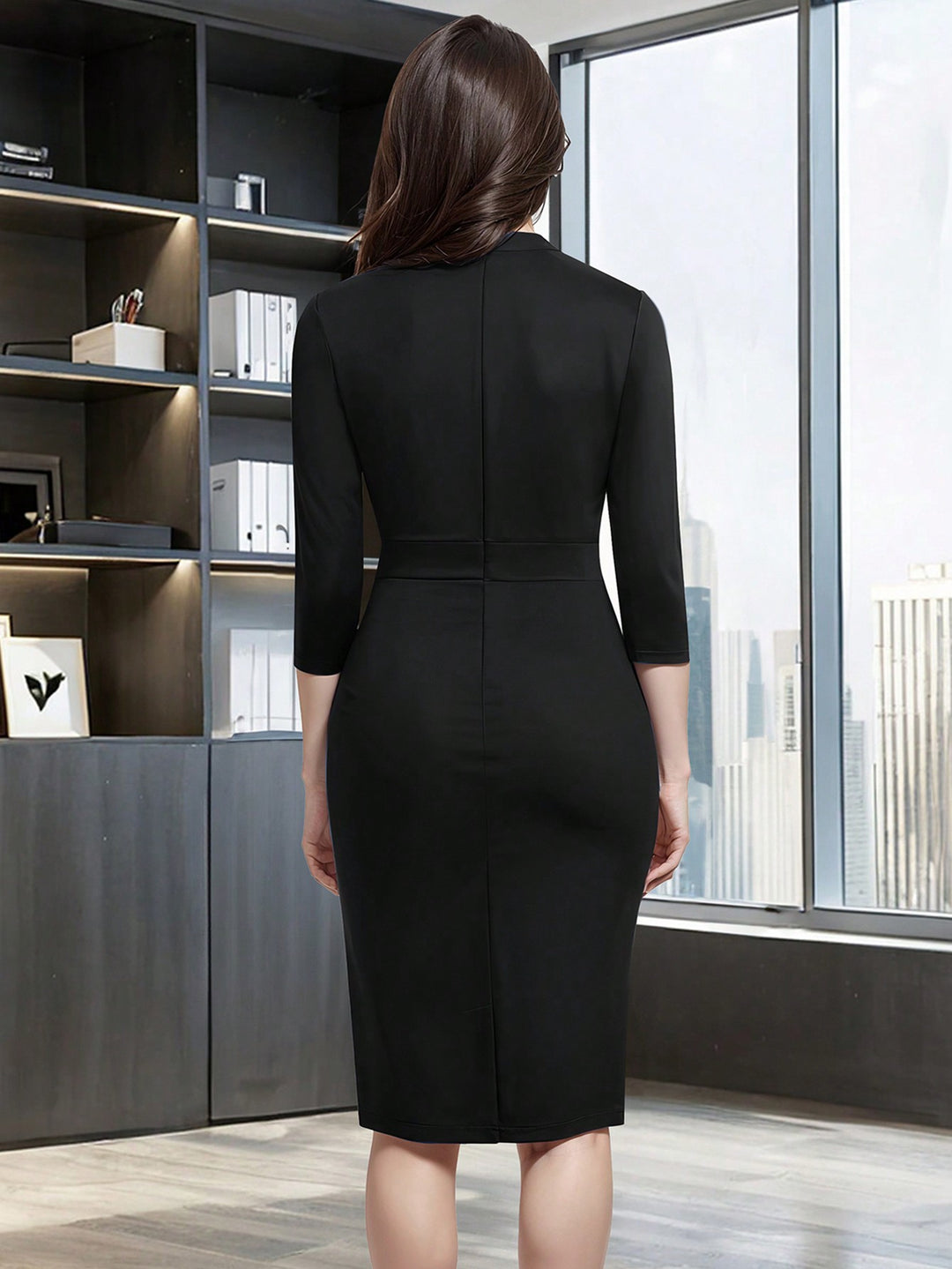 Rochie midi SHEIN, negru