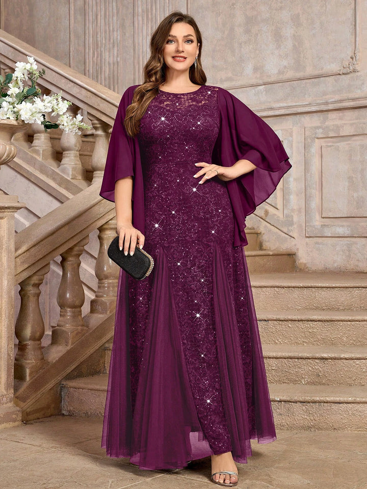 Rochie de ocazie SHEIN, vișiniu