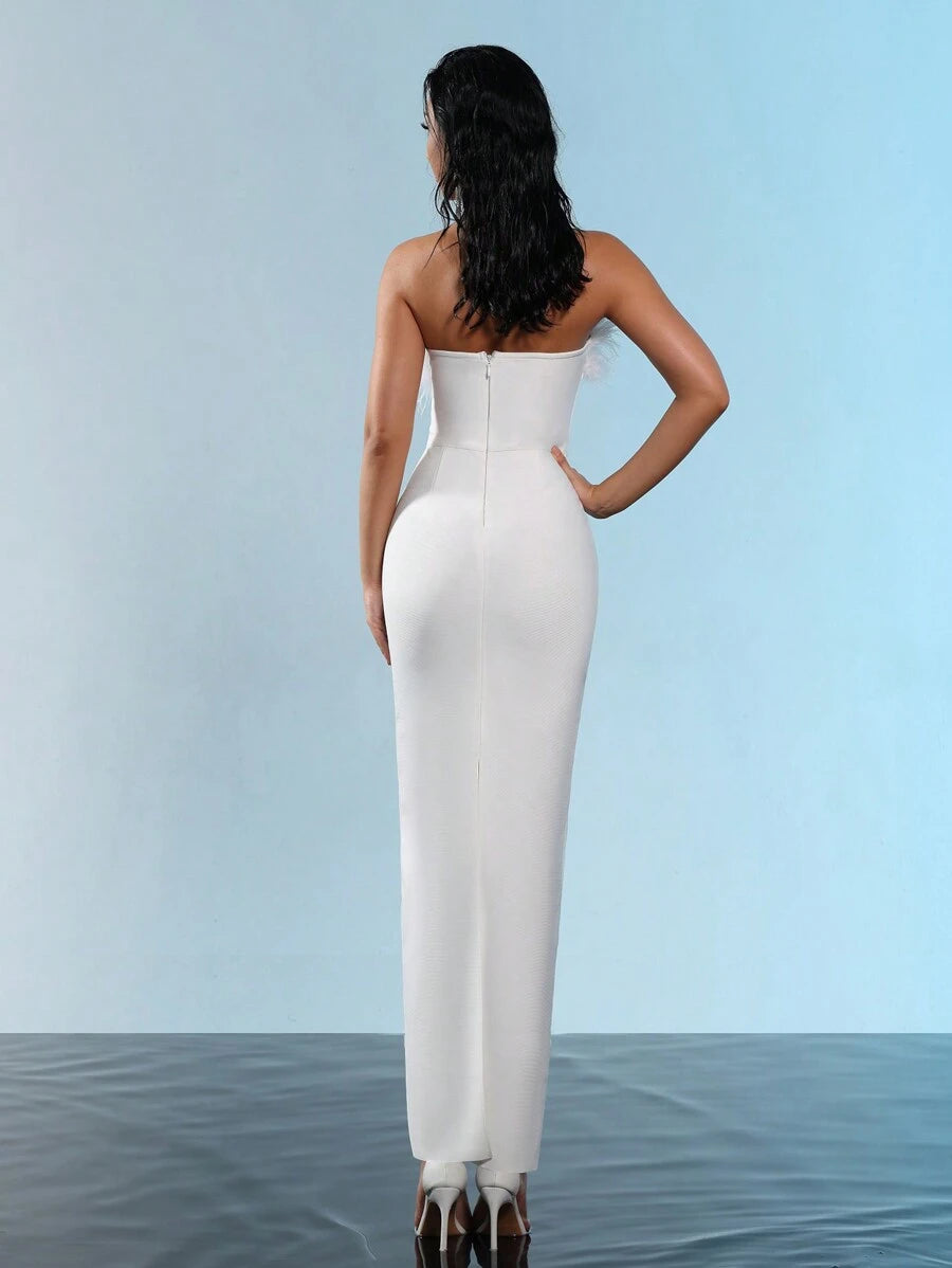 Rochie de ocazie SHEIN, alb