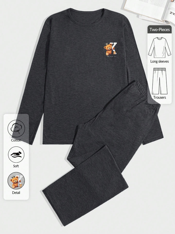 Compleu pijamale Shein, gri