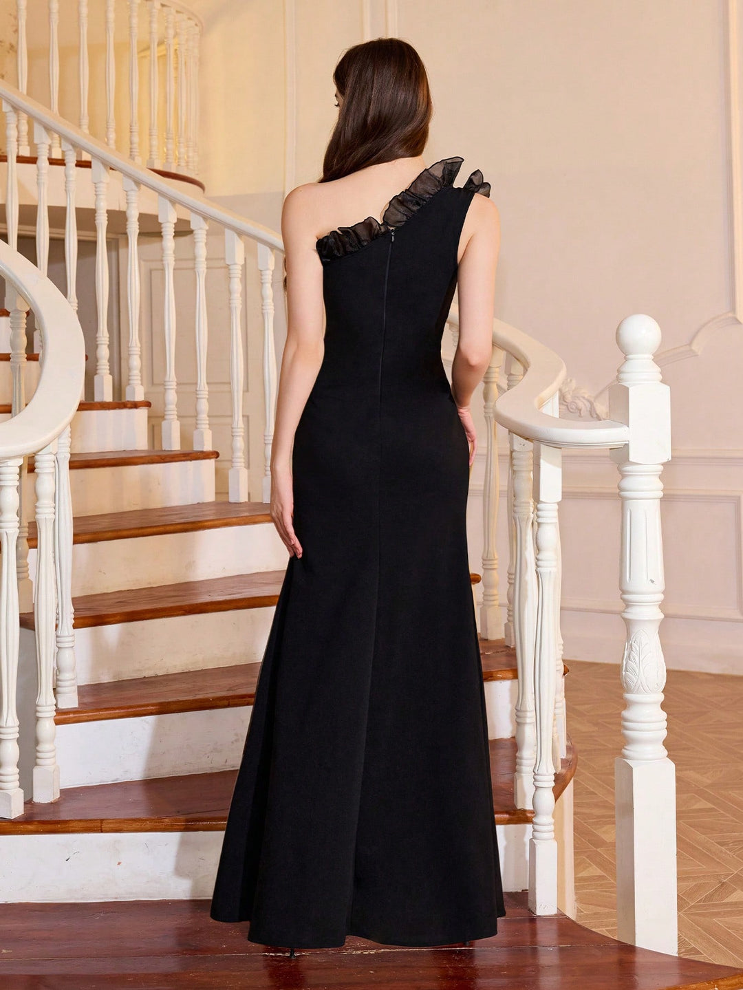 Rochie asimetrică SHEIN, negru