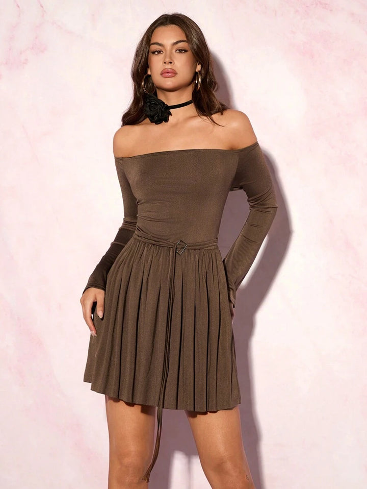 Rochie mini SHEIN, maro