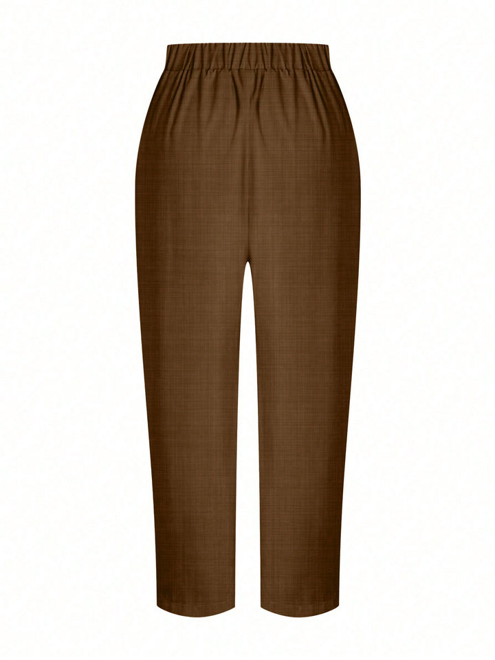 Pantalon de costum SHEIN, maro