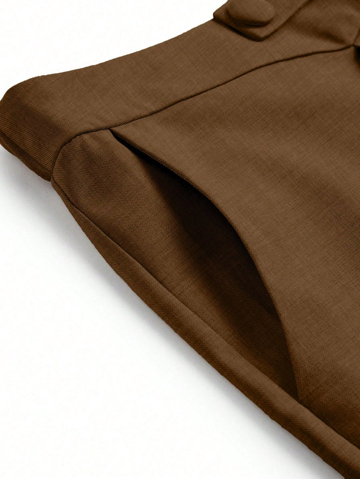 Pantalon de costum SHEIN, maro