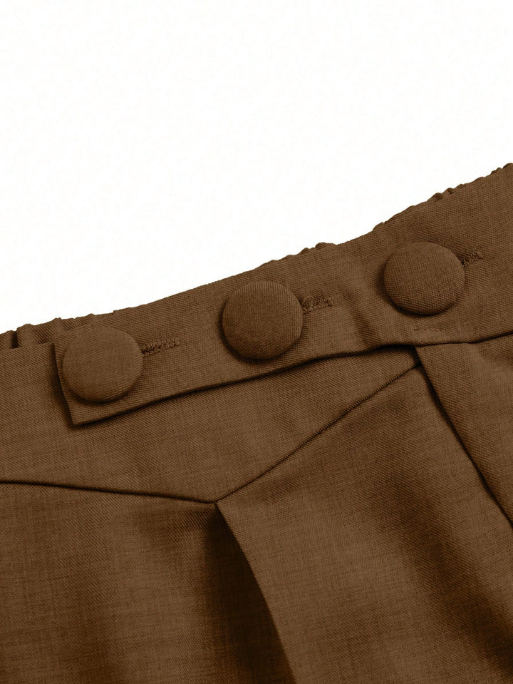 Pantalon de costum SHEIN, maro