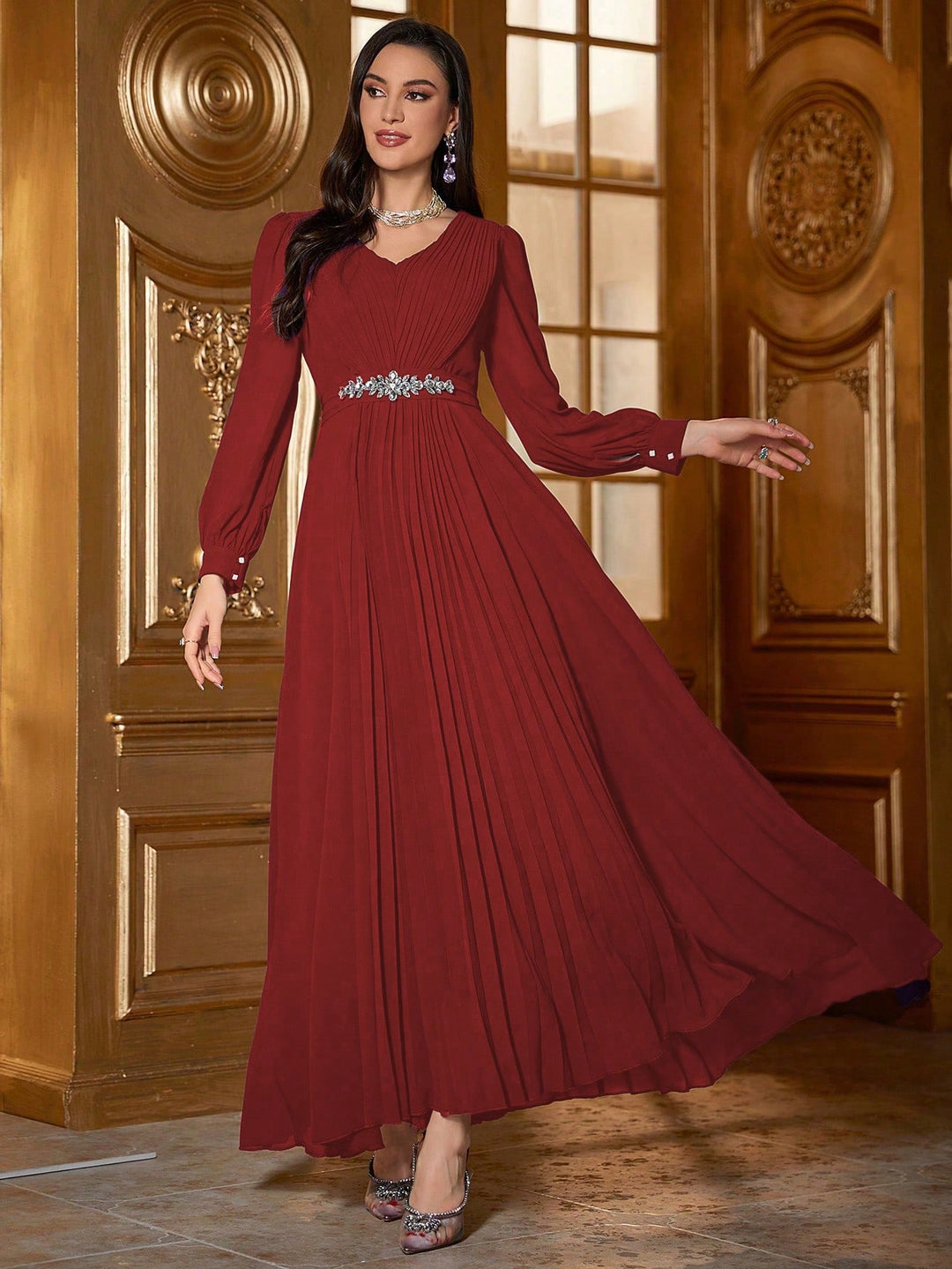 Rochie maxi SHEIN, roșu