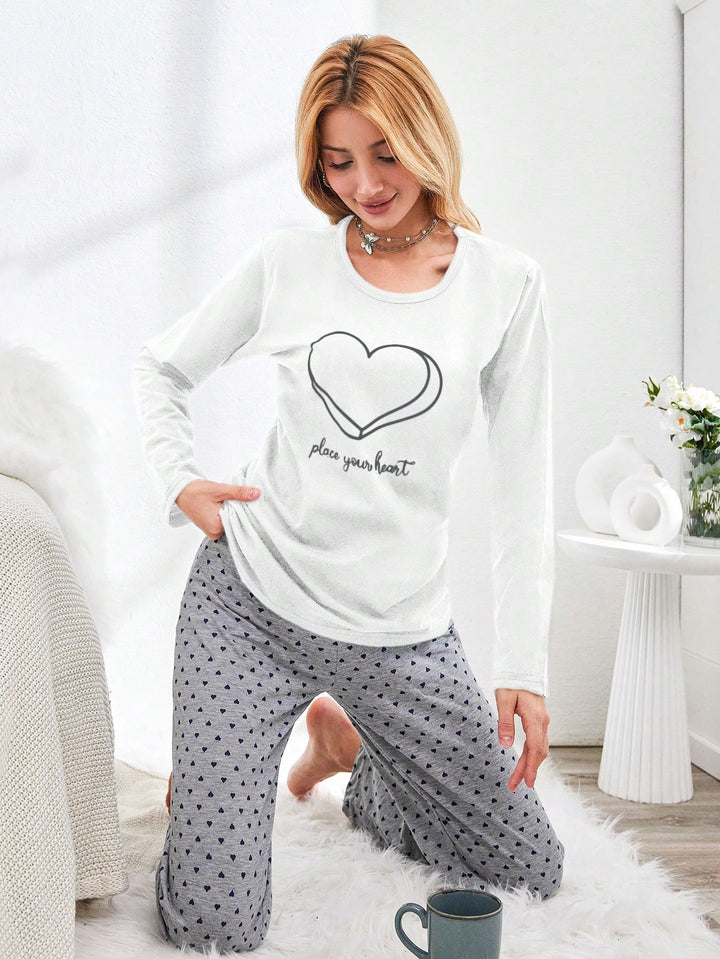 Set pijamale SHEIN, alb