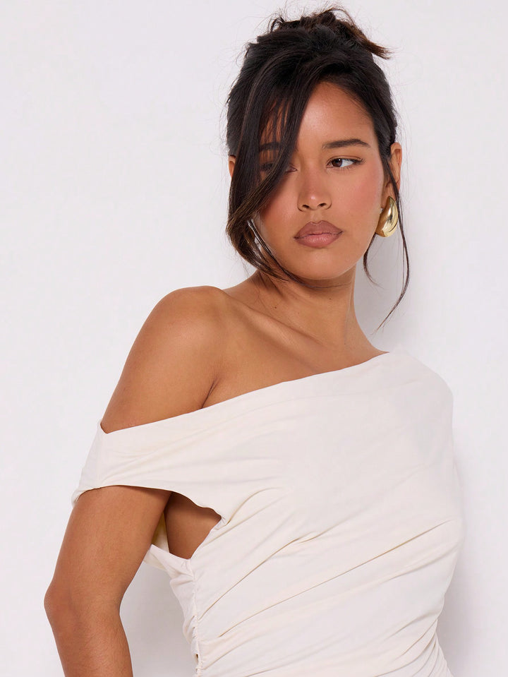 Rochie maxi SHEIN, crem